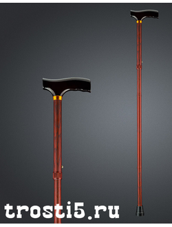 недорогая телескопическая складная трость красного цвета с черной рукоятью