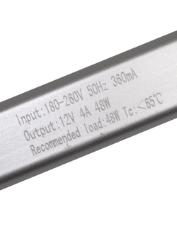 Блок питания 48W 12V IP22 Long (12V/4A/48W) (4LED/IP22 сетка/1 год)