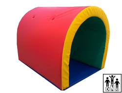Мягкий модульный Туннель с донышком красный / желтый