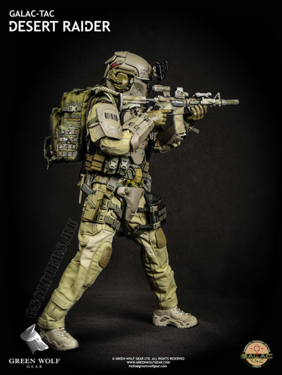 Коллекционная фигурка 1/6 Galac-Tac Desert Raider Scale action figure  - Green Wolf Gear