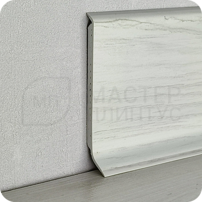 Напольный плинтус из Вспененного ПВХ HSL Dollken высота 80мм, толщина 5мм. цвет зильбергрей