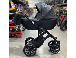 Детская коляска 3 в 1 Luxmom 808 Темно-серый Экокожа