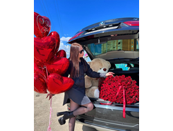 Набор Шары + Медведь + 101 Роза