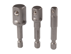 Набор адаптеров для торцевых головок, 1/4">1/4", 3/8", 1/2", 3 предмета KING TONY 9103PR