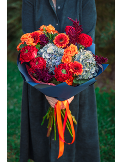 Букет с Розами пионовидными Ред Монстер