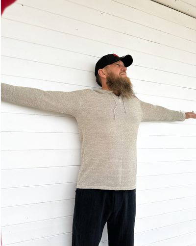 "Кольчужка" из вязаного льна