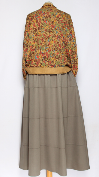 Джемпер ХЛОПОК "Восточный орнамент" горчица до р.52