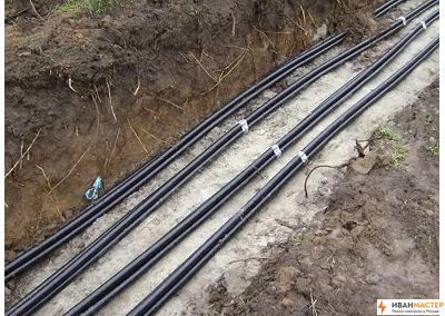 Прокладка силового кабеля на участке в Подмосковье ИВАНМАСТЕР