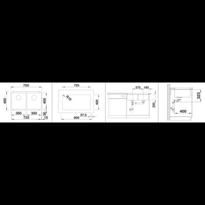 Мойка Blanco Subline 350/350-U 525987