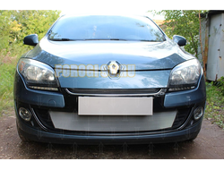 Защита радиатора Renault Megane III (рестайлинг 1) 2012-2014 chrome низ