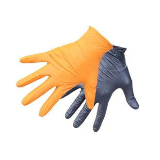 Нитриловые перчатки ROXPRO черные/оранжевые  размер L 1пар