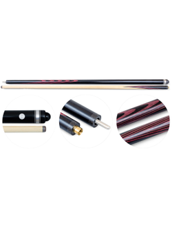 Кий / пирамида 2-pc "Классика" (черный граб, амарант) 13 запилов