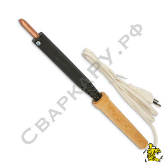 Паяльник электрический ЭПСН 80Вт/220В стержень ф8мм деревянная ручка