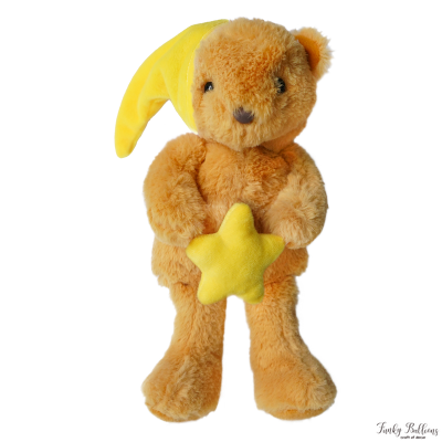 Мягкая игрушка "Медвежонок в жёлтом колпачке"