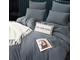 Комплект постельного белья Однотонный Сатин цвет Серо-голубой CS053 (2 спальный, Евро)