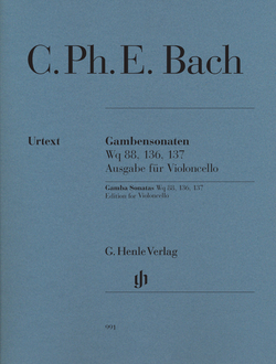 Carl Philipp Emanuel Bach Gamba Sonatas Wq 88, 136, 137