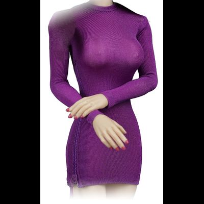 Женское узкое платье мини (лиловое) - 1/6 - Side zip tight skirt (SA018B) - SA Toys