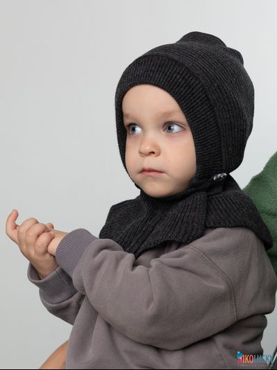 Шапка-шлем 24201-01 х/б подклад, темно-серый 44-46