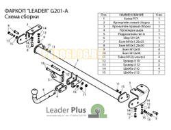 Фаркоп Лидер-Плюс для Geely MK Cross 2010-2016