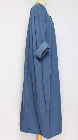 Платье Бохо вельветовое "Сетка трикотажная спинка"джинс до р.56