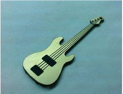 Брелок "Басгитара" тип 1 золотистый