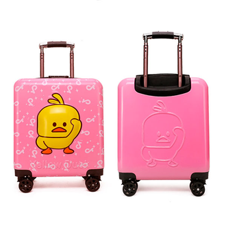 Детский чемодан 3D Цыплёнок розовый