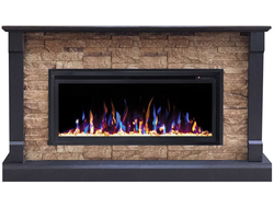 Линейный электрокамин Моника BL M4 с очагом Saphir 42