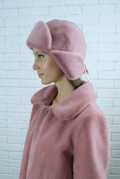 Ушанка "Каникулы" цвет розовый