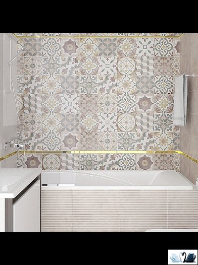 Плитка настенная Laparet Atlas бежевая микс 08-00-11-2457 20х40 см