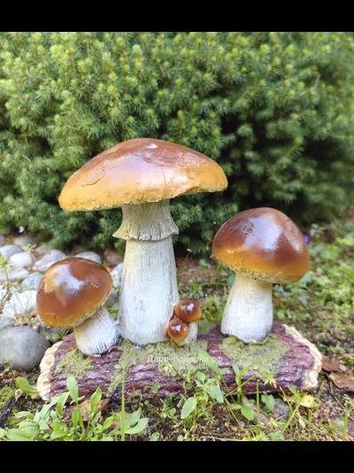 МАСЛЯТА на пеньке  29*30см   1,7кг   полистоун Россия 1748/012499