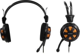 Наушники с микрофоном (гарнитура) A4Tech HS-28-3 (оранжевые)