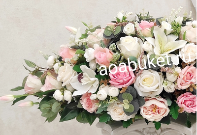 Дизайнерская композиция из искусственных цветов премиум класса Валери № УНС022