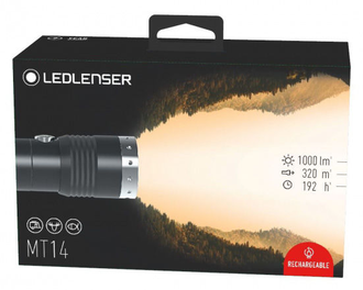 Ручной фонарь LED LENSER MT14, черный  [500844]