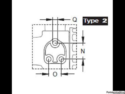 Кран 2х ходовой; тип ручки LL; крепление TYPE 2; вх.-вых.Г2"