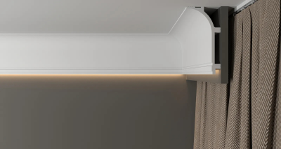 Потолочный плинтус для подсветки DECOR-DIZAYN DD520, из дюрополимера, под покраску, ударопрочный, 2 метра