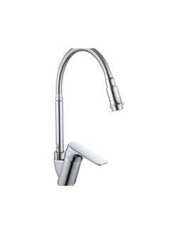 Смеситель для кухни с гибкий тонким аэратором MIXXUS NOBEL 011 NUT