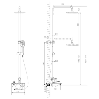 Смеситель для ванны Bellario LM6862C