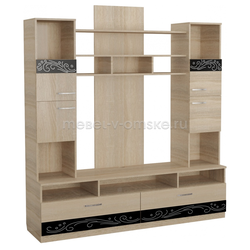 ШМ135 Стенка-центр Меган. Размер: 1800х2035х465. ТВ-ниша: 1100х865.