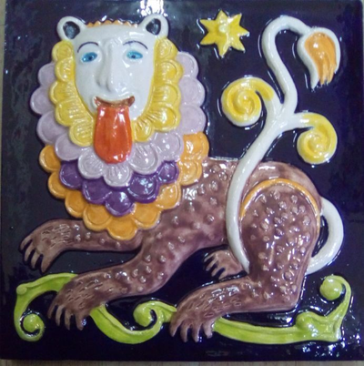 Лев Властный (фасадный изразец)