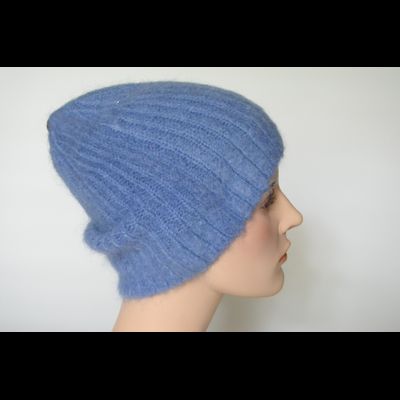 Шапка женская из мохера Vizio Италия 6946 CYO голубая