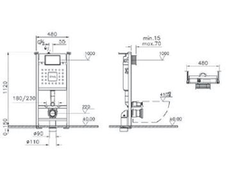 Комплект: подвесной безободковый унитаз Vitra Mia Round, с сиденьем с микролифтом, инсталляцией и кнопкой Loop, хром матовый 9856B003-7200
