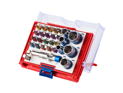 Набор вставок (бит) 1/4", PH, PZ, Hex, Torx, Slotted, 28 предметов МАСТАК 058-10028C