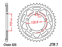 Звезда ведомая (45 зуб.) RK B5643-45 (Аналог: JTR7.45) для мотоциклов BMW
