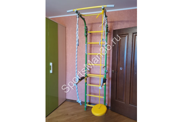 Шведская стенка ROMANA Next Top зелёное яблоко + DOP2 БРУСЬЯ РАЗБОРНЫЕ НАВЕСНЫЕ Romana