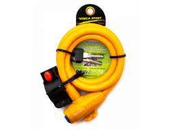 Замок велосипедный 12*1200мм, Vinca Sport (желтый)