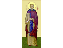 Антоний Великий, Святой Преподобный. Рукописная мерная икона.