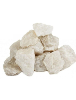 Камень для бани Кварцит Белый колотый, 20 кг коробка