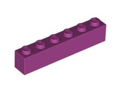 Brick 1 x 6, Magenta (3009 / 4206363 / 6014495 / 6056382)