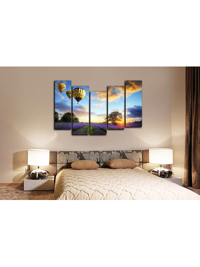 Модульная картина "Закат в полете"