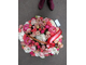 Огромный букет из шикарных цветов гортензии, эустомы, пионов, ярких роз в корзине